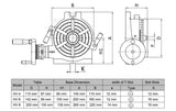 Boost Your Precision: With a diameter of φ5.9 inches, our rotary table ensures accurate and precise milling every time.