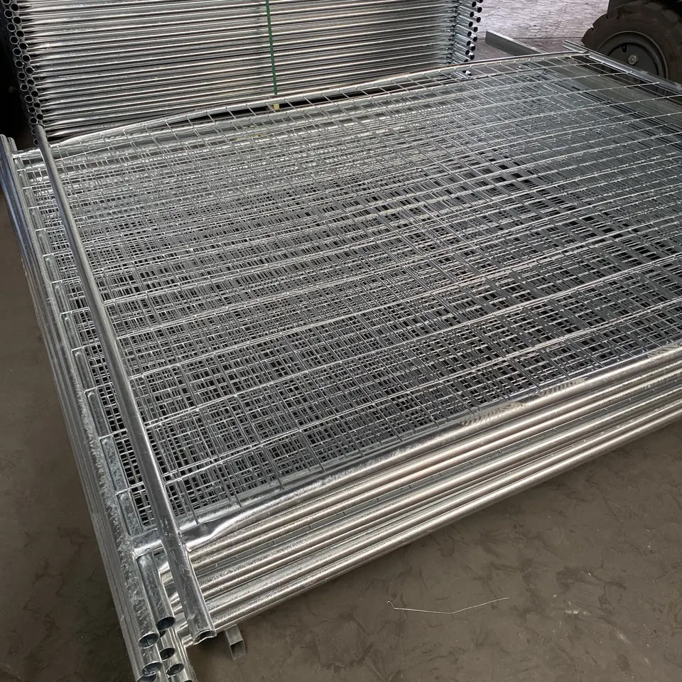 Kang Fencing 240 x 210cm Galvanised Steel Temp Fence Panels, 3mm Wire Dia.