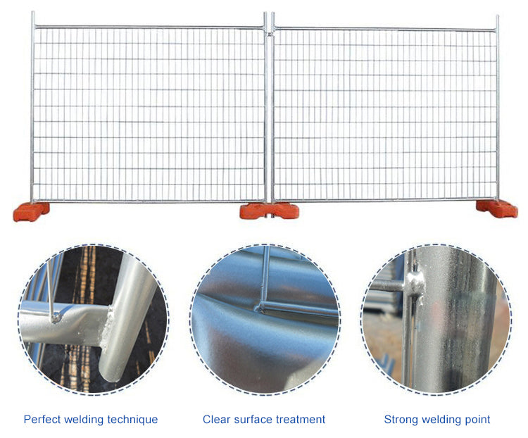 Kang Fencing 240 x 210cm Galvanised Steel Temp Fence Panels, 3mm Wire Dia.